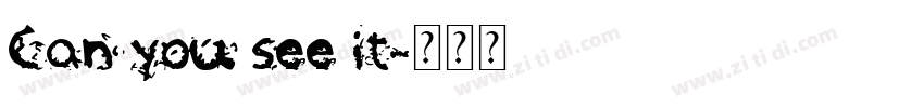 Can you see it字体转换